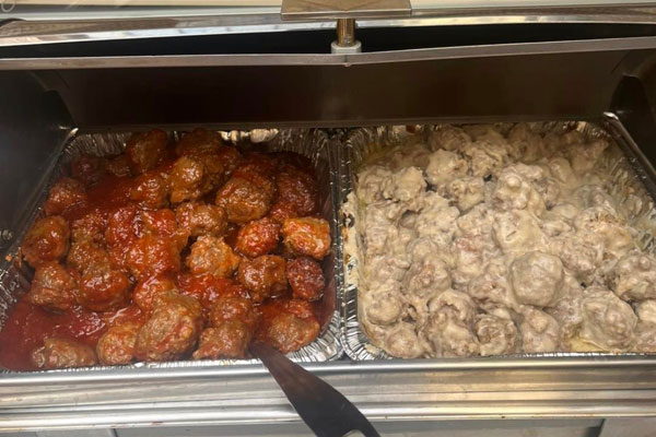Chef Steve, The Professional Caterer & Celebrations Banquet Room - Homemade Meatballs With Cheesy Hash Brown Casserole